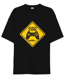 Gamer Zone Siyah Oversize Unisex Tişört