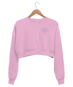 Gaming baskılı kadın crop sweatshirt Kadın Crop Sweatshirt