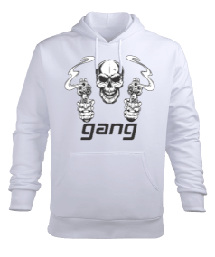 GANG tasarımlı Erkek Kapüşonlu Hoodie Sweatshirt