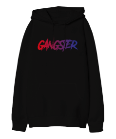 Gangster Oversize Unisex Kapüşonlu Sweatshirt