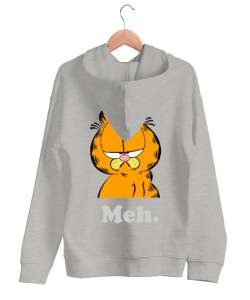 GARF Gri Unisex Kapşonlu Sweatshirt