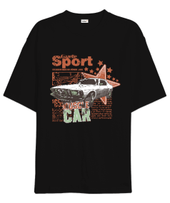 Gazette Sport Muscle Car Tasarım Baskılı Oversize Unisex Tişört