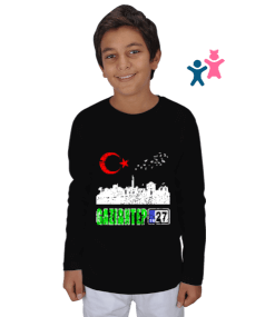 gaziantep, gaziantep şehir ,Türkiye,Türkiye bayrağı. Çocuk Unisex Uzunkollu