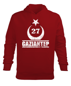 gaziantep, gaziantep şehir ,Türkiye,Türkiye bayrağı. Erkek Kapüşonlu Hoodie Sweatshirt