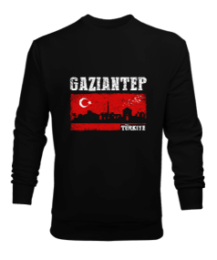 gaziantep, gaziantep şehir ,Türkiye,Türkiye bayrağı. Erkek Sweatshirt