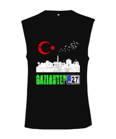 gaziantep, gaziantep şehir ,Türkiye,Türkiye bayrağı. Kesik Kol Unisex Tişört