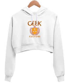 Geek Culture Kadın Crop Hoodie Kapüşonlu Sweatshirt