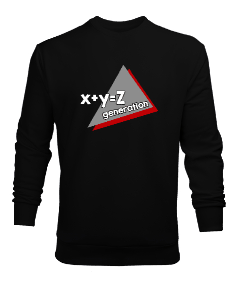 Generation Z - Z Kuşağı Siyah Erkek Sweatshirt