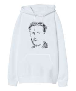 George Orwell 1984 Beyaz Oversize Unisex Kapüşonlu Sweatshirt