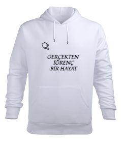 Gerçekten iğrenç bir hayat Erkek Kapüşonlu Hoodie Sweatshirt