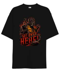 Get Over Here 2 Siyah Oversize Unisex Tişört