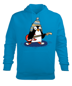 Gezen Penguen Erkek Kapüşonlu Hoodie Sweatshirt