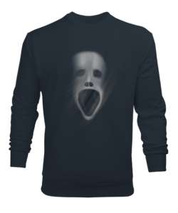 Ghost - Hayalet Kafası Füme Erkek Sweatshirt