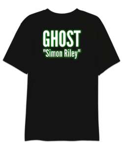 Ghost The Simon Riley Siyah Oversize Unisex Tişört