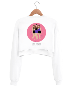 Girl Power Kadın Crop Sweatshirt