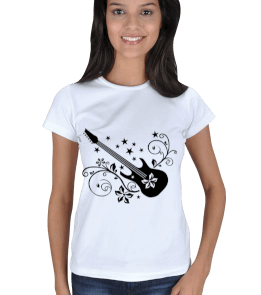 Gitar T-Shirt Kadın Tişört