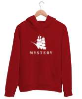 Gizemli Yelkenli - Mystery Kırmızı Unisex Kapşonlu Sweatshirt - Thumbnail