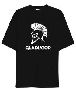 Gladyatör - Gladiator V2 Siyah Oversize Unisex Tişört