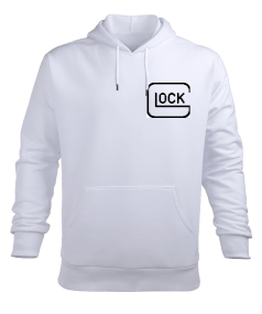 GLOCK LOGO TASARIM Erkek Kapüşonlu Hoodie Sweatshirt