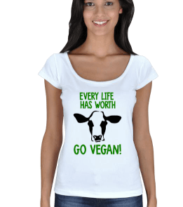 Go Vegan Kadın Açık Yaka