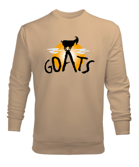 Goats - Keçi Camel Erkek Sweatshirt