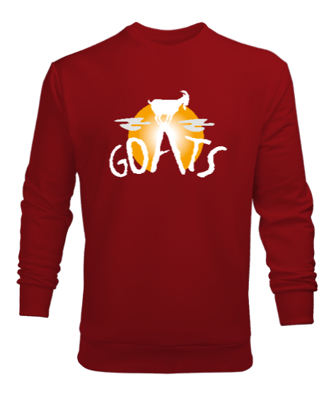 Goats - Keçi Kırmızı Erkek Sweatshirt