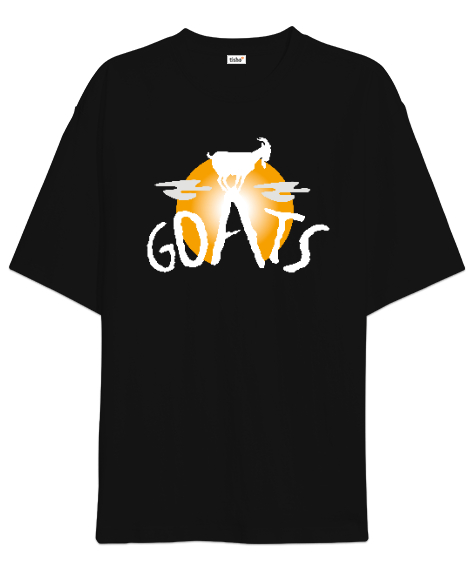 Goats - Keçi Siyah Oversize Unisex Tişört