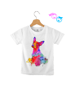 Gök kuşağı sevmli Köpek Çocuk Unisex t-shirt Çocuk Unisex