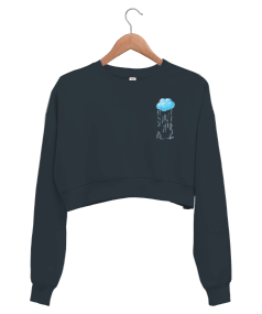 gökkuşağı Kadın Crop Sweatshirt