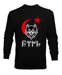 Göktürk, Türk, Bozkurt Erkek Sweatshirt