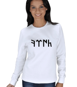 Göktürkçe Türk Yazılı Asena KADIN SWEATSHIRT