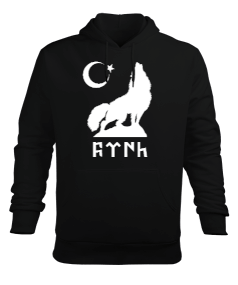 Göktürk,Göktürk logosu,Türkiye. Erkek Kapüşonlu Hoodie Sweatshirt