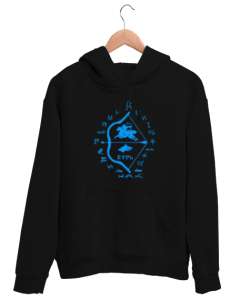 Göktürk,Göktürk logosu,Türkiye. Siyah Unisex Kapşonlu Sweatshirt