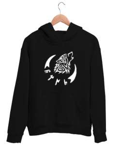 Göktürk,Göktürk logosu,Türkiye. Siyah Unisex Kapşonlu Sweatshirt