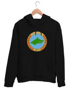 Göktürk,Göktürk logosu,Türkiye. Siyah Unisex Kapşonlu Sweatshirt