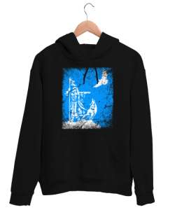 Göktürk,Göktürk logosu,Türkiye. Siyah Unisex Kapşonlu Sweatshirt