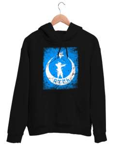 Göktürk,Göktürk logosu,Türkiye. Siyah Unisex Kapşonlu Sweatshirt