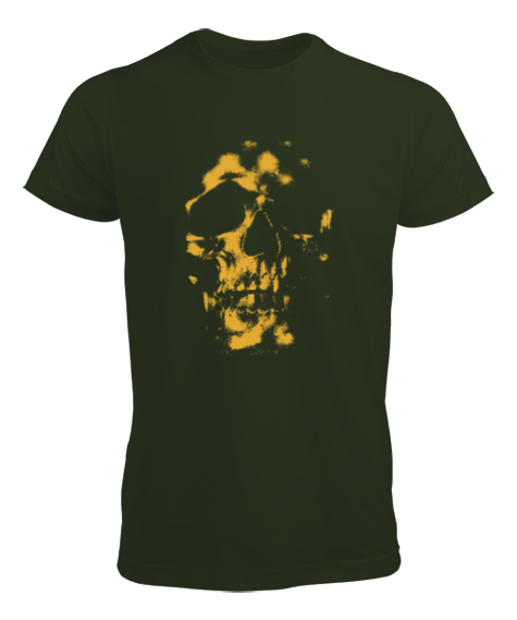 Tisho - Gold Skull - Altın Kafatası Haki Yeşili Erkek Tişört