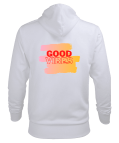 GOOD VİBES Erkek Kapüşonlu Hoodie Sweatshirt