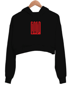 GOOD/BAD Kadın Crop Hoodie Kapüşonlu Sweatshirt