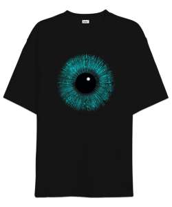 Göz - Eye Siyah Oversize Unisex Tişört