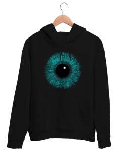 Göz - Eye Siyah Unisex Kapşonlu Sweatshirt