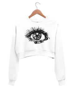 Göz Kadın Crop Sweatshirt