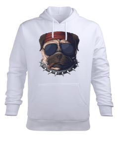 Gözlüklü purolu cool köpek Erkek Kapüşonlu Hoodie Sweatshirt