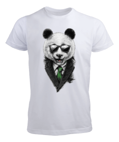 Gözlüklü Sevimli Panda Erkek Tişört