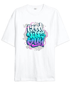 Graffiti yazısı Oversize Unisex Tişört