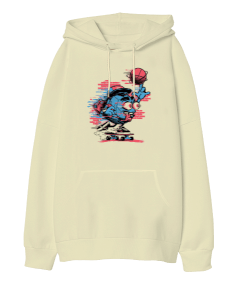 Grafiti Basket Oversize Unisex Kapüşonlu Sweatshirt