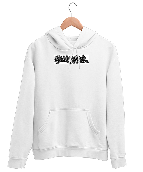 Tisho - grafıtı hoodıe Beyaz Unisex Kapşonlu Sweatshirt