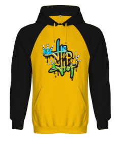 grafiti kelime vektör çizim Orjinal Reglan Hoodie Unisex Sweatshirt