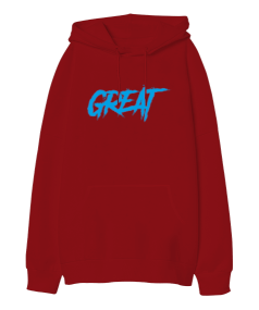 Great Oversize Unisex Kapüşonlu Sweatshirt